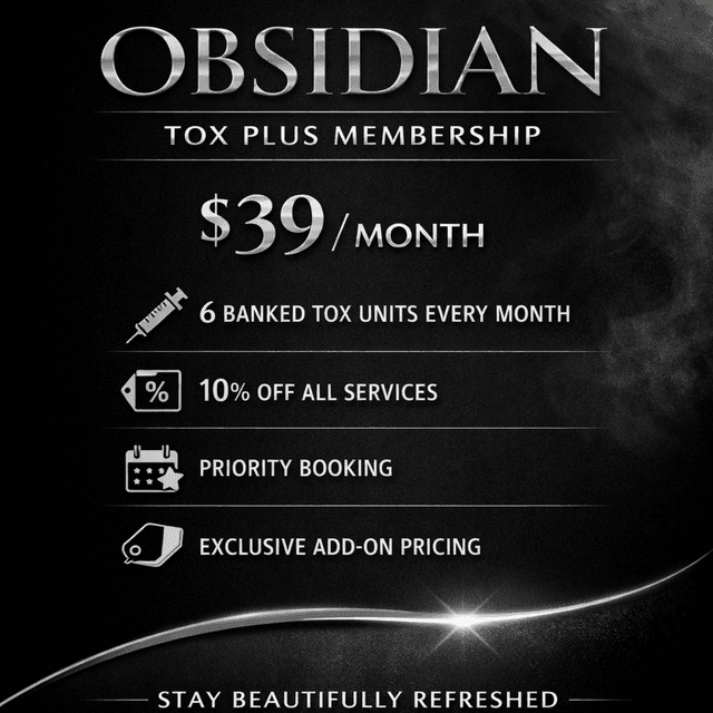 TOX Plus Membership- $39 at Obsidian Aesthetics in Waynesboro, VA